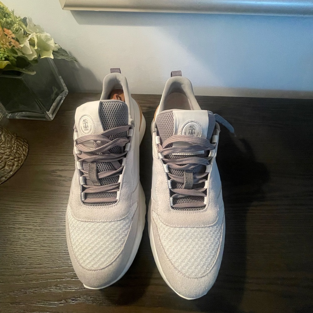 Brunello Cucinelli men’s luxury sneakers white & grey